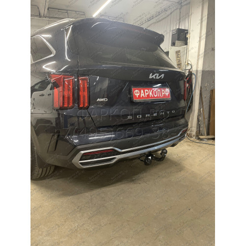 6768-A ORIS Фаркоп на Kia Sorento 2020-, Hyundai Santa Fe IV рестайлинг 2021-2023. Необходима подрезка бампера. Тип шара: A. Нагрузки: 2000/100 кг, масса фаркопа 16,9 кг (без электрики в комплекте)