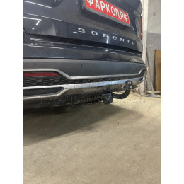 6768-A ORIS Фаркоп на Kia Sorento 2020-, Hyundai Santa Fe IV рестайлинг 2021-2023. Необходима подрезка бампера. Тип шара: A. Нагрузки: 2000/100 кг, масса фаркопа 16,9 кг (без э