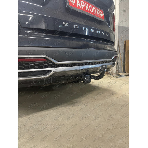 6768-A ORIS Фаркоп на Kia Sorento 2020-, Hyundai Santa Fe IV рестайлинг 2021-2023. Необходима подрезка бампера. Тип шара: A. Нагрузки: 2000/100 кг, масса фаркопа 16,9 кг (без электрики в комплекте)