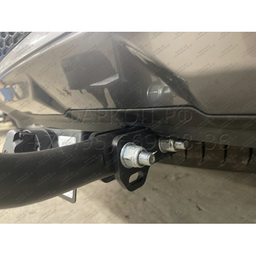 6768-A ORIS Фаркоп на Kia Sorento 2020-, Hyundai Santa Fe IV рестайлинг 2021-2023. Необходима подрезка бампера. Тип шара: A. Нагрузки: 2000/100 кг, масса фаркопа 16,9 кг (без электрики в комплекте)