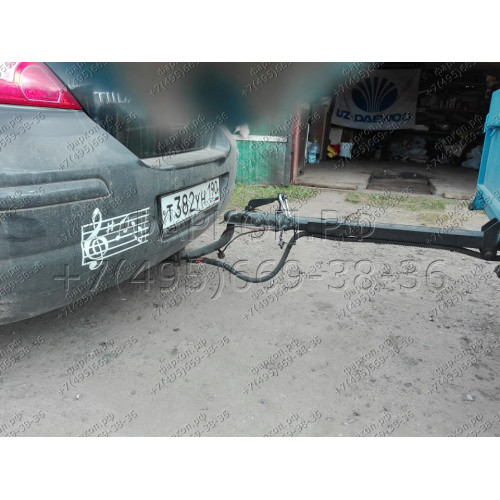4362-A ORIS Фаркоп на Nissan Tiida хетчбек/седан 2007-2014. Необходима подрезка бампера. Тип шара: A. Нагрузки: 1100/50 кг, масса фаркопа 17,5 кг (без электрики в комплекте)