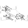 90908-A MOTODOR Фаркоп с оцинкованным шаром на Hyundai Santa Fe 2012-2018, Hyundai Grand Santa Fe 2014-2018, Kia Sorento 2012-2020, кроме Prime. Необходима подрезка бампера. Тип шара: A. Нагрузки: 1500/75 кг, масса фаркопа 16,5 кг (без электрики в комплек