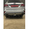 90908-A MOTODOR Фаркоп с оцинкованным шаром на Hyundai Santa Fe 2012-2018, Hyundai Grand Santa Fe 2014-2018, Kia Sorento 2012-2020, кроме Prime. Необходима подрезка бампера. Тип шара: A. Нагрузки: 1500/75 кг, масса фаркопа 16,5 кг (без электрики в комплек