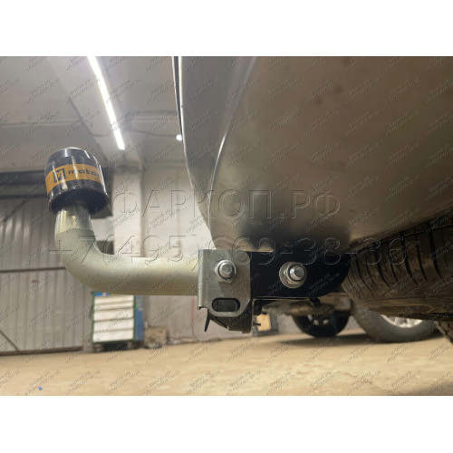 90908-A MOTODOR Фаркоп с оцинкованным шаром на Hyundai Santa Fe 2012-2018, Hyundai Grand Santa Fe 2014-2018, Kia Sorento 2012-2020, кроме Prime. Необходима подрезка бампера. Тип шара: A. Нагрузки: 1500/75 кг, масса фаркопа 16,5 кг (без электрики в комплек