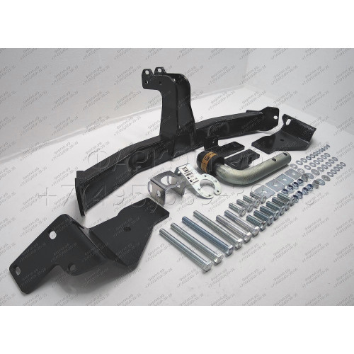 90908-A MOTODOR Фаркоп с оцинкованным шаром на Hyundai Santa Fe 2012-2018, Hyundai Grand Santa Fe 2014-2018, Kia Sorento 2012-2020, кроме Prime. Необходима подрезка бампера. Тип шара: A. Нагрузки: 1500/75 кг, масса фаркопа 16,5 кг (без электрики в комплек