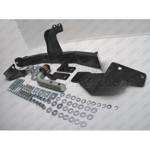 90908-A MOTODOR Фаркоп с оцинкованным шаром на Hyundai Santa Fe 2012-2018, Hyundai Grand Santa Fe 2014-2018, Kia Sorento 2012-2020, кроме Prime. Необходима подрезка бампера. Тип шара: A. Нагрузки: 1500/75 кг, масса фаркопа 16,5 кг (без электрики в комплек