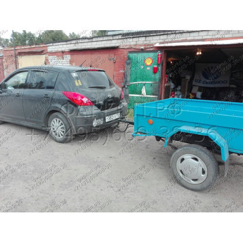 4362-A ORIS Фаркоп на Nissan Tiida хетчбек/седан 2007-2014. Необходима подрезка бампера. Тип шара: A. Нагрузки: 1100/50 кг, масса фаркопа 17,5 кг (без электрики в комплекте)