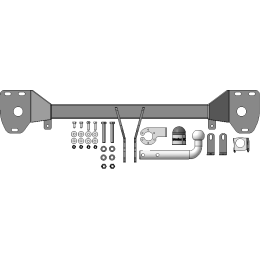 94203-A MOTODOR Фаркоп с оцинкованным шаром на Geely Tugella 2020-2024, KnewStar 001 2024-. Необходима подрезка бампера. Тип шара: A. Нагрузки 1500/75 кг, масса фаркопа 14,1 