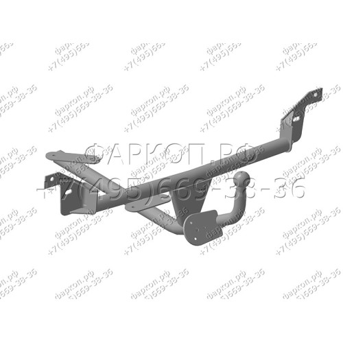 AU 03 AVTOS Фаркоп на Audi 80 седан 1991-1995 без подрезки бампера. Тип шара: H (несъемный сварной). Нагрузки: 1300/75 кг, масса фаркопа 15 кг (без электрики в комплекте)