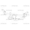 AU 03 AVTOS Фаркоп на Audi 80 седан 1991-1995 без подрезки бампера. Тип шара: H (несъемный сварной). Нагрузки: 1300/75 кг, масса фаркопа 15 кг (без электрики в комплекте)