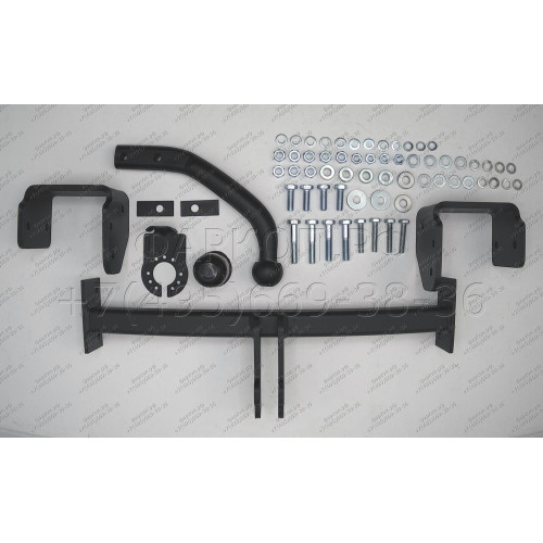 C-008 STEINHOF Фаркоп на Toyota Aygo 2005-2014, Peugeot 107 2005-2014, Citroen C1 2005-2014 без снятия и подрезки бампера. Тип шара: A. Нагрузки: 500/75 кг, масса фаркопа 14,7 кг (без электрики в комплекте)
