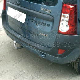 D-052 STEINHOF Фаркоп на Лада Ларгус универсал/фургон 2012-, Dacia Logan MCV 03/2007-2013 без снятия и подрезки бампера. Тип шара: A. Нагрузки: 1300/75 кг, масса фаркоп