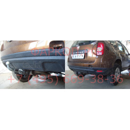 D041C GALIA Полностью оцинкованный фаркоп на Renault Duster 2WD, 4WD 2010-2015, 2015-2021, Renault Duster 2 2021-2022, Nissan Terrano 2014-2022. Тип шара: C (горизонтальный съемный). Невидим