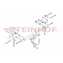 F-139 STEINHOF Фаркоп на FIAT Stilo Multiwagon 2002-2008. Требуется подрезка бампера. Тип шара: A. Нагрузки: 1500/85 кг, масса фаркопа 22,3 кг (без электрики в комплекте)