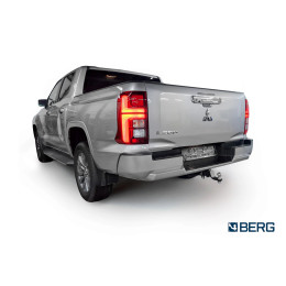 F.4017.002 BERG Фаркоп на Mitsubishi L200 2023- без снятия и подрезки бампера. Тип шара: E. Нагрузки: 3500/120 кг, масса фаркопа 34 кг (без электрики в комплекте)