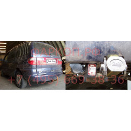 F105C GALIA Полностью оцинкованный фаркоп на Ford Galaxy 1995-2000, SEAT Alhambra 1996-2000, Volkswagen Sharan 1995-2000 2WD/4WD. Подрозетник убирается за бампер. Тип шара: C (горизон