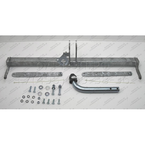 F118A GALIA Полностью оцинкованный фаркоп на Ford B-Max 2012-2017. Подрозетник убирается за бампер. Тип шара: A. Без выреза бампера. Нагрузки: 1150/75 кг, масса фаркопа 14,01 кг