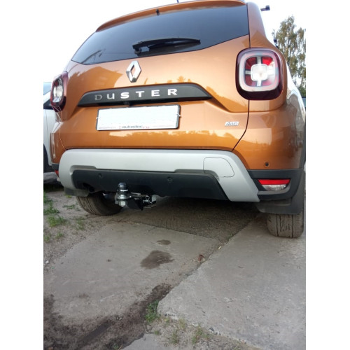 FA 0270-E Бизон Фаркоп на Renault Duster 2 2021-2022 без подрезки бампера. Тип шара: E (легкосъемный шар под квадрат). Нагрузки: 2500/100 кг, масса фаркопа 17 кг. Не комплектуется электрикой