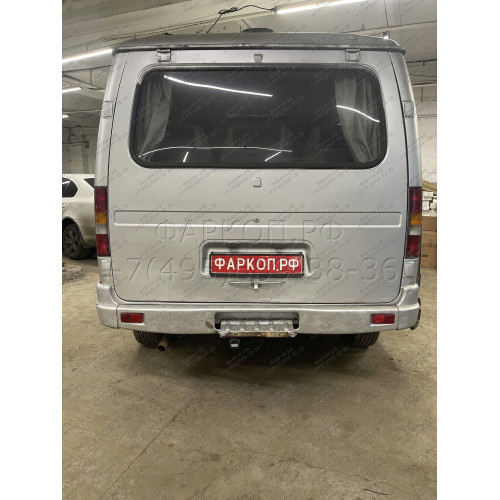 GAZ-XX-991122.00 PT GROUP Фаркоп на ГАЗ Соболь 27527/22177/221717 1998- без подрезки бампера. Тип шара: E (легкосъемный шар под квадрат). Нагрузки: 1500/75 кг, масса фаркопа 18,8 кг (без электрики в комплекте, не комплектуется заглушкой)