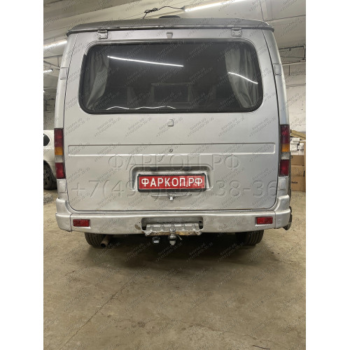 GAZ-XX-991122.00 PT GROUP Фаркоп на ГАЗ Соболь 27527/22177/221717 1998- без подрезки бампера. Тип шара: E (легкосъемный шар под квадрат). Нагрузки: 1500/75 кг, масса фаркопа 18,8 кг (без электрики в комплекте, не комплектуется заглушкой)
