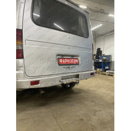 GAZ-XX-991122.00 PT GROUP Фаркоп на ГАЗ Соболь 27527/22177/221717 1998- без подрезки бампера. Тип шара: E (легкосъемный шар под квадрат). Нагрузки: 1500/75 кг, масса фар