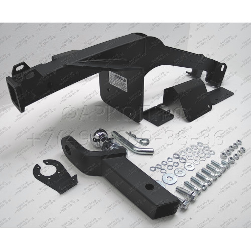 GAZ-XX-991122.00 PT GROUP Фаркоп на ГАЗ Соболь 27527/22177/221717 1998- без подрезки бампера. Тип шара: E (легкосъемный шар под квадрат). Нагрузки: 1500/75 кг, масса фаркопа 18,8 кг (без электрики в комплекте, не комплектуется заглушкой)
