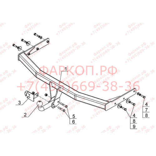 GW 12 AVTOS Фаркоп на Haval H5 2020-2021, Great Wall Hover 2005-2010, Great Wall Hover H3 2010-2016, Great Wall Hover H5 2011-2016, Great Wall Hover H3 New 2014-2016. Необходима подрезка бампера. Тип шара: A. Нагрузки: 1500/75 кг, масса фаркопа 16 кг (без