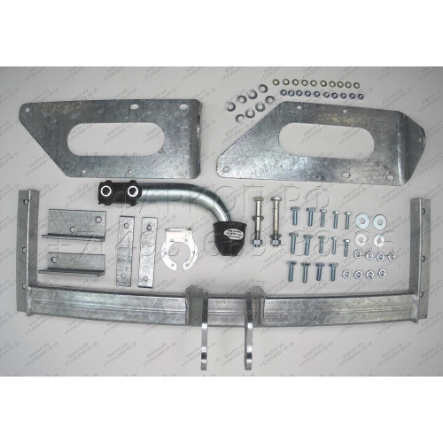 H012A GALIA Полностью оцинкованный фаркоп на Honda Civic хетчбек 5 дверей 2000-2003. Тип шара: A. Невидимый вырез бампера. Нагрузки: 1200/50 кг, масса фаркопа 19 кг