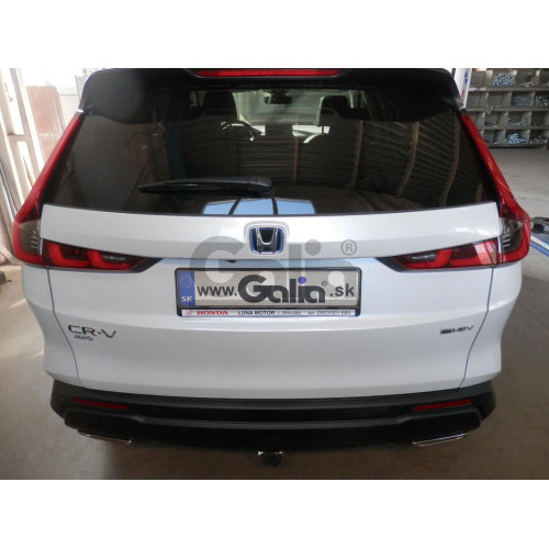 H118V GALIA Полностью оцинкованный фаркоп на Honda CR-V 2022-. Подрозетник убирается за бампер. Тип шара: AV (вертикальное быстросъемное крепление шара на ключе). Невидимый вырез бампера. Нагрузки: 1500/100 кг, масса фаркопа 16,27 кг