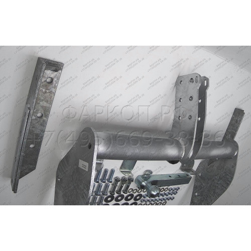 I013A GALIA Полностью оцинкованный фаркоп на Iveco Daily 1999-2014. Особенности: Фургон 65C. Ступенька по всей ширине автомобиля. крепится к боковой и нижней стенкам рамы. Тип шара: FA. Установка без снятия и выреза бампера. Нагрузки: 3500/120 кг, масса ф