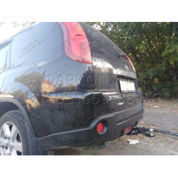 FA 0220-E Бизон Фаркоп на Nissan X-Trail T31 2007-2014. Требуется подрезка бампера. Тип шара: E (легкосъемный шар под квадрат). Нагрузки: 2200/120 кг. Не комплектуе
