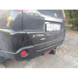 FA 0220-E Бизон Фаркоп на Nissan X-Trail T31 2007-2014. Требуется подрезка бампера. Тип шара: E (легкосъемный шар под квадрат). Нагрузки: 2200/120 кг. Не комплектуе