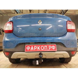 1433-AN ORIS Фаркоп на Renault Sandero Stepway 2014-2022, Renault Logan Stepway 2019-2022. Необходима подрезка бампера. Тип шара: A. Нагрузки: 1100/75 кг, масса фаркопа 15,8 кг (без эле
