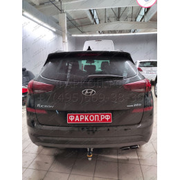 90909-A MOTODOR Фаркоп с оцинкованным шаром на Hyundai Tucson рестайл 2018-2021, Kia Sportage рестайл 2018-2022 без выреза в бампере. Тип шара: A. Нагрузки: 1600/75 кг, масса 