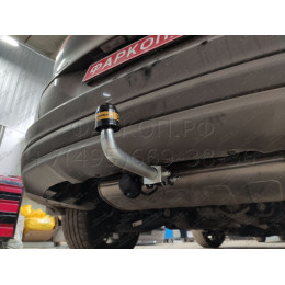90909-A MOTODOR Фаркоп с оцинкованным шаром на Hyundai Tucson рестайл 2018-2021, Kia Sportage рестайл 2018-2022 без выреза в бампере. Тип шара: A. Нагрузки: 1600/75 кг, масса 