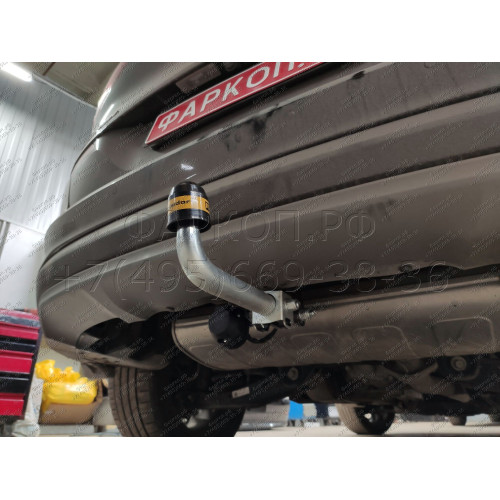 90909-A MOTODOR Фаркоп с оцинкованным шаром на Hyundai Tucson рестайл 2018-2021, Kia Sportage рестайл 2018-2022 без выреза в бампере. Тип шара: A. Нагрузки: 1600/75 кг, масса фаркопа 22,6 кг (без электрики в комплекте)