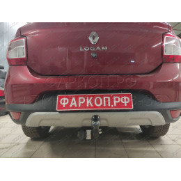 1433-AN ORIS Фаркоп на Renault Sandero Stepway 2014-2022, Renault Logan Stepway 2019-2022. Необходима подрезка бампера. Тип шара: A. Нагрузки: 1100/75 кг, масса фаркопа 15,8 кг (без эле