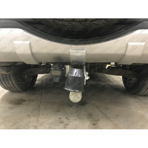 M082A GALIA Полностью оцинкованный фаркоп на Mitsubishi Pajero IV 2007-2020 (без подрезки бампера), Mitsubishi Pajero III 2000-2007 3/5 дверей V7 (невидимый вырез бампера). Тип шара: A. Нагрузки: 3500/135 кг, масса фаркопа 21,42 кг