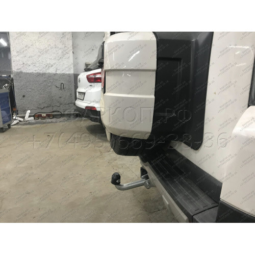 M082A GALIA Полностью оцинкованный фаркоп на Mitsubishi Pajero IV 2007-2020 (без подрезки бампера), Mitsubishi Pajero III 2000-2007 3/5 дверей V7 (невидимый вырез бампера). Тип шара: A. Нагрузки: 3500/135 кг, масса фаркопа 21,42 кг