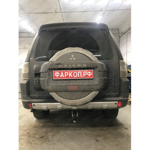 M082A GALIA Полностью оцинкованный фаркоп на Mitsubishi Pajero IV 2007-2020 (без подрезки бампера), Mitsubishi Pajero III 2000-2007 3/5 дверей V7 (невидимый вырез бампера). Тип шара: A. Нагрузки: 3500/135 кг, масса фаркопа 21,42 кг