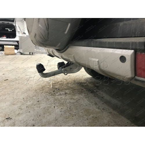 M082A GALIA Полностью оцинкованный фаркоп на Mitsubishi Pajero IV 2007-2020 (без подрезки бампера), Mitsubishi Pajero III 2000-2007 3/5 дверей V7 (невидимый вырез бампера). Тип шара: A. Нагрузки: 3500/135 кг, масса фаркопа 21,42 кг