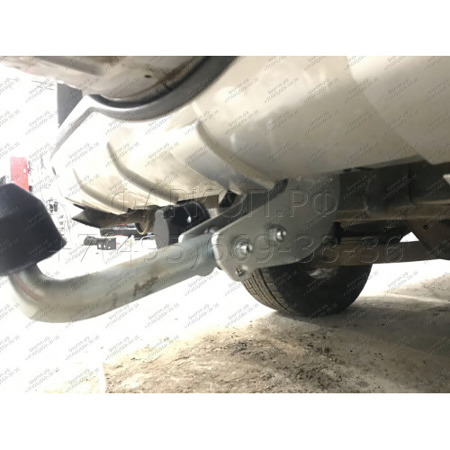 M082A GALIA Полностью оцинкованный фаркоп на Mitsubishi Pajero IV 2007-2020 (без подрезки бампера), Mitsubishi Pajero III 2000-2007 3/5 дверей V7 (невидимый вырез бампера). Тип шара: A. Нагрузки: 3500/135 кг, масса фаркопа 21,42 кг
