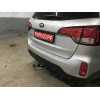 90908-A MOTODOR Фаркоп с оцинкованным шаром на Hyundai Santa Fe 2012-2018, Hyundai Grand Santa Fe 2014-2018, Kia Sorento 2012-2020, кроме Prime. Необходима подрезка бампера. Тип шара: A. Нагрузки: 1500/75 кг, масса фаркопа 16,5 кг (без электрики в комплек
