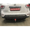 FA 0854-E Бизон Фаркоп на Nissan Pathfinder R52 2014-2021 без подрезки бампера. Тип шара: E (легкосъемный шар под квадрат). Нагрузки: 3200/120 кг. Не комплектуется электрикой