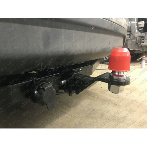 FA 0854-E Бизон Фаркоп на Nissan Pathfinder R52 2014-2021 без подрезки бампера. Тип шара: E (легкосъемный шар под квадрат). Нагрузки: 3200/120 кг. Не комплектуется электрикой