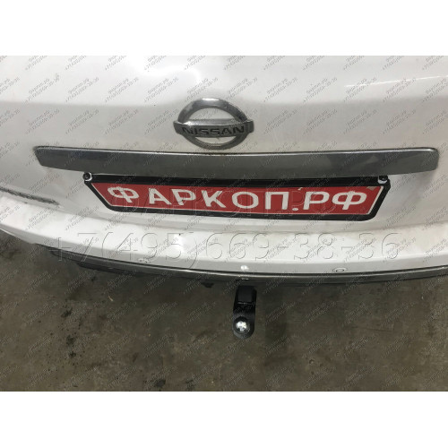 FA 0854-E Бизон Фаркоп на Nissan Pathfinder R52 2014-2021 без подрезки бампера. Тип шара: E (легкосъемный шар под квадрат). Нагрузки: 3200/120 кг. Не комплектуется электрикой