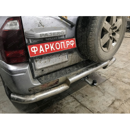 M082A GALIA Полностью оцинкованный фаркоп на Mitsubishi Pajero IV 2007-2020 (без подрезки бампера), Mitsubishi Pajero III 2000-2007 3/5 дверей V7 (невидимый вырез бампера). Тип шара: A. Нагрузки: 3500/135 кг, масса фаркопа 21,42 кг
