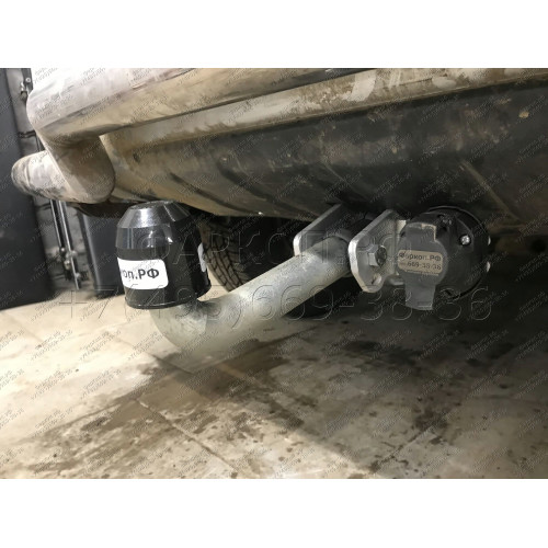 M082A GALIA Полностью оцинкованный фаркоп на Mitsubishi Pajero IV 2007-2020 (без подрезки бампера), Mitsubishi Pajero III 2000-2007 3/5 дверей V7 (невидимый вырез бампера). Тип шара: A. Нагрузки: 3500/135 кг, масса фаркопа 21,42 кг