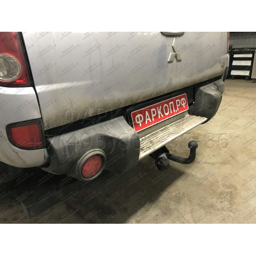 MI 18 AVTOS Фаркоп на Mitsubishi L200 2006-2015 без подрезки бампера. Тип шара: A. Нагрузки: 2500/120 кг, масса фаркопа 34 кг (без электрики в комплекте)