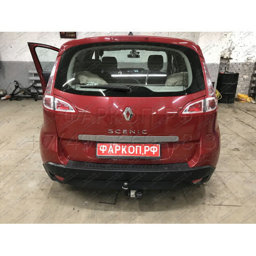 R117-A Лидер-плюс ТСУ для Renault Scenic 3 2009-2016 без выреза бампера. Нагрузки: 1200/50 кг, масса фаркопа 14,46 кг (без электрики в комплекте)
